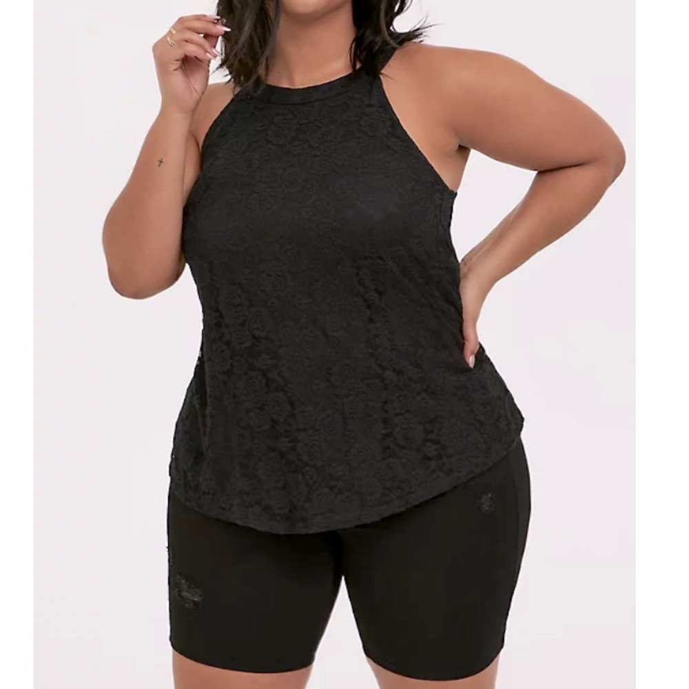 Torrid Black Lace Goddess Tank